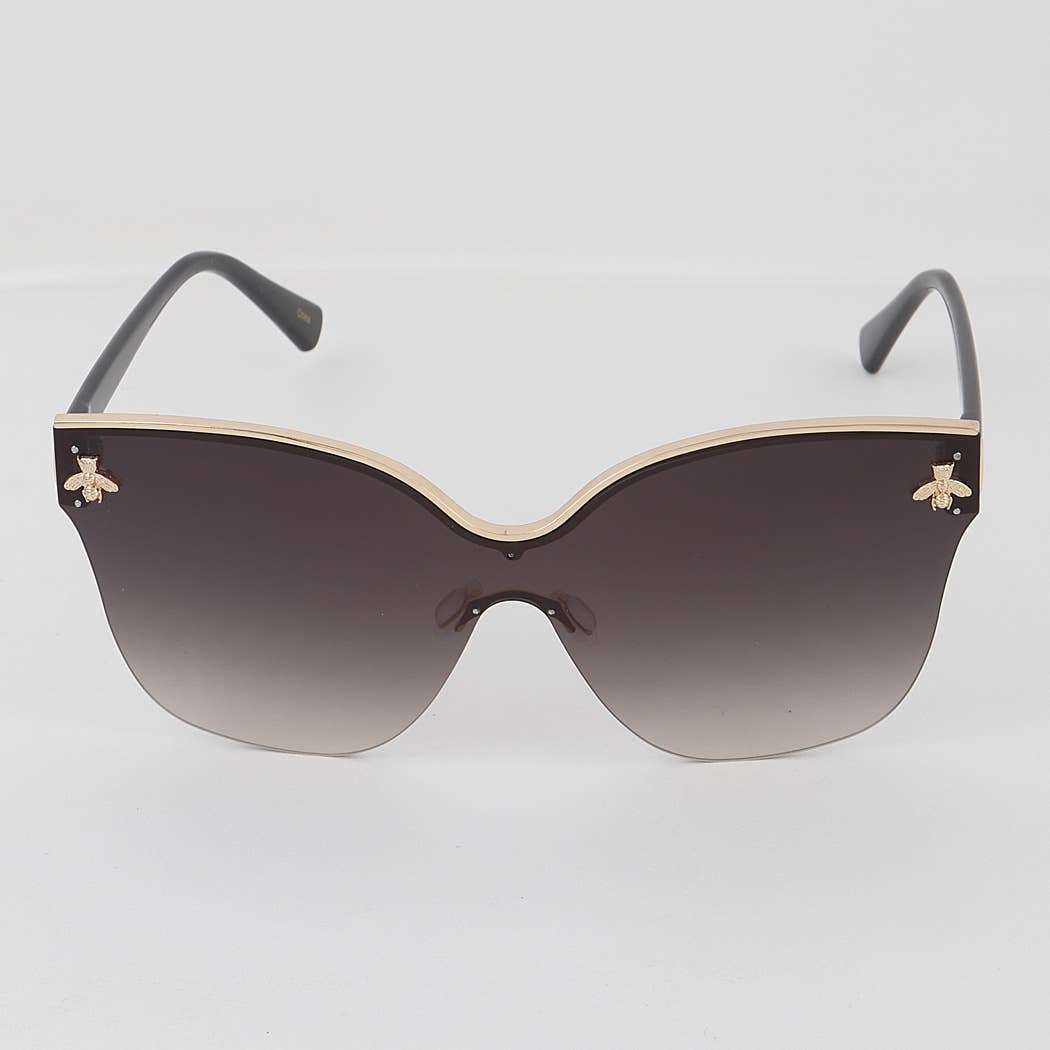 Bee Emblem Square Sunglasses