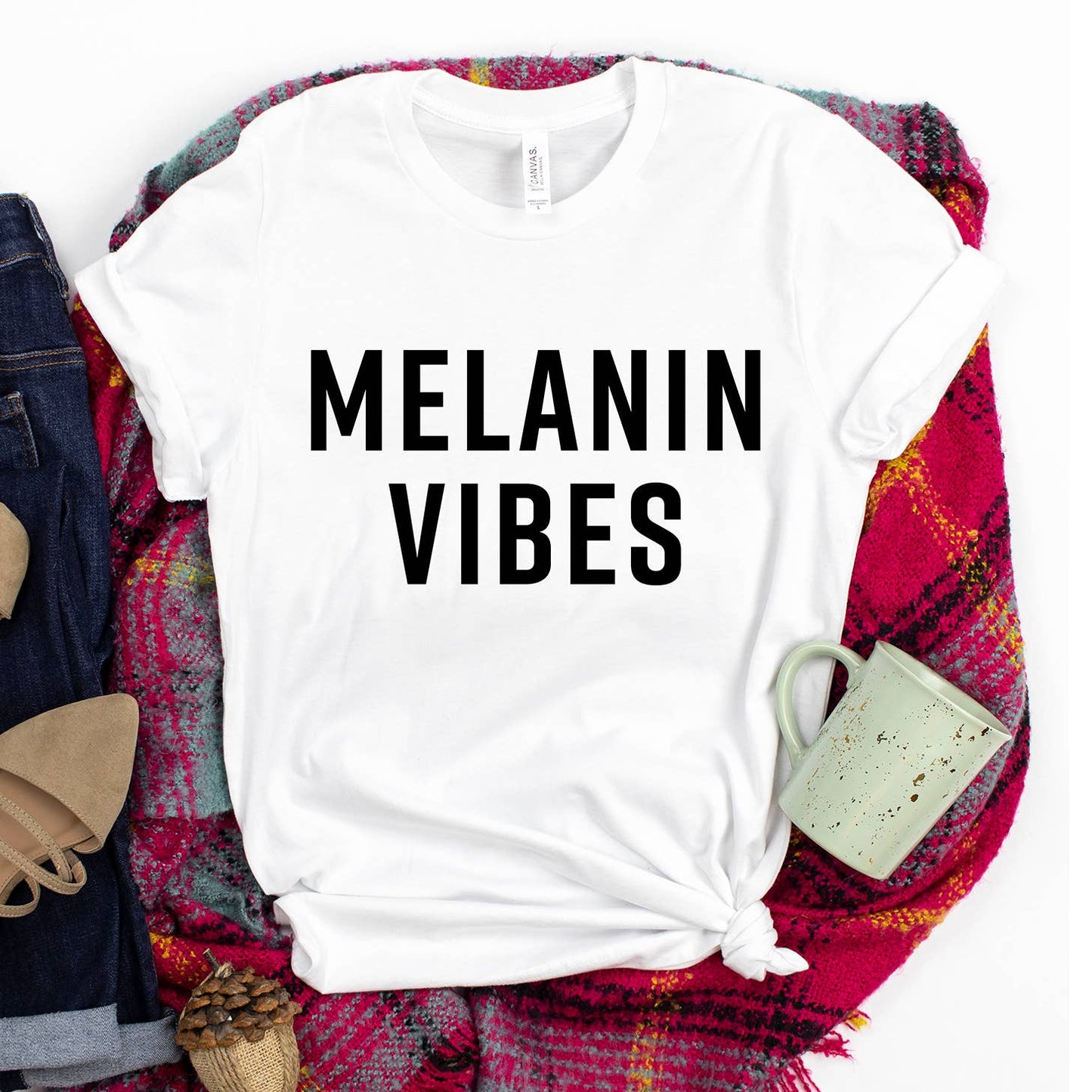 Melanin Vibes T-Shirt Black Girl Magic Tee Shirt