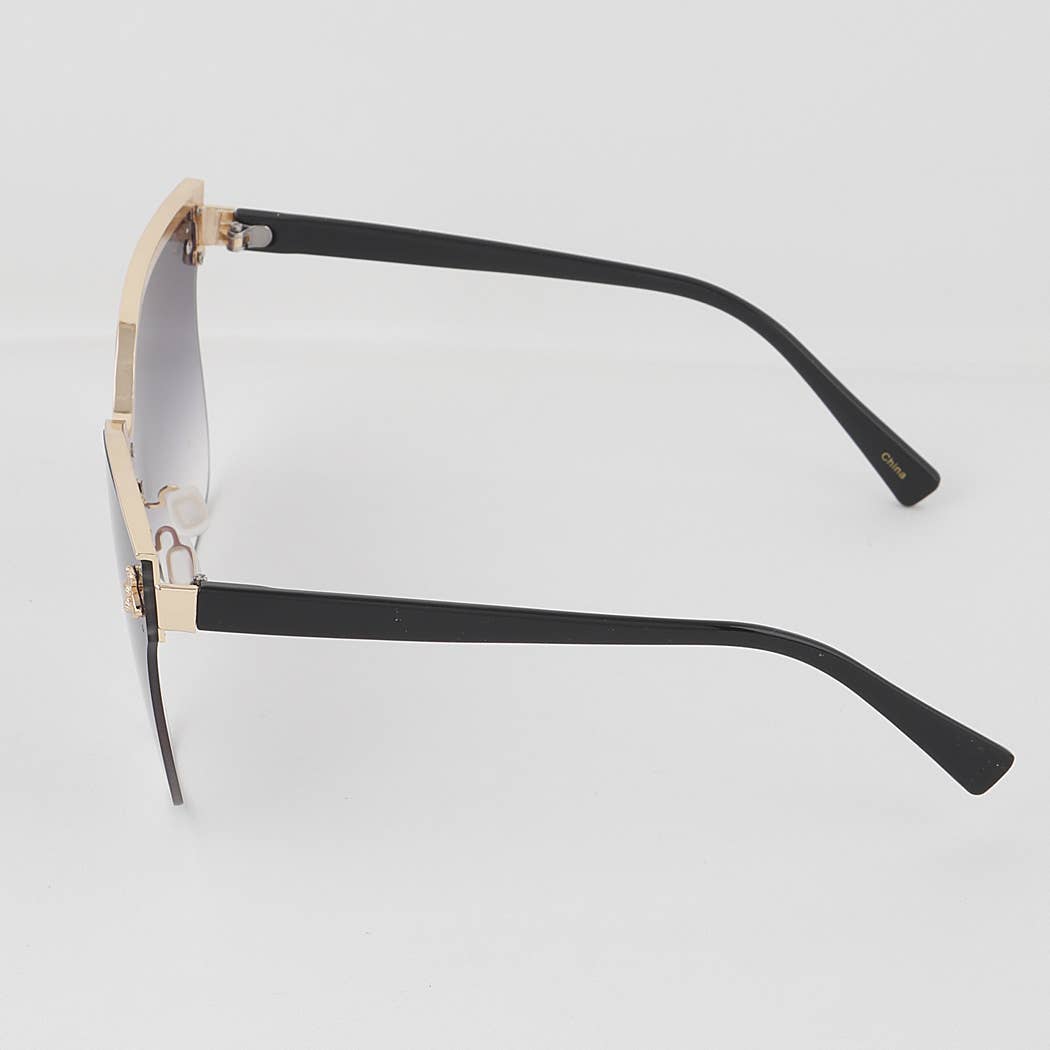 Bee Emblem Square Sunglasses
