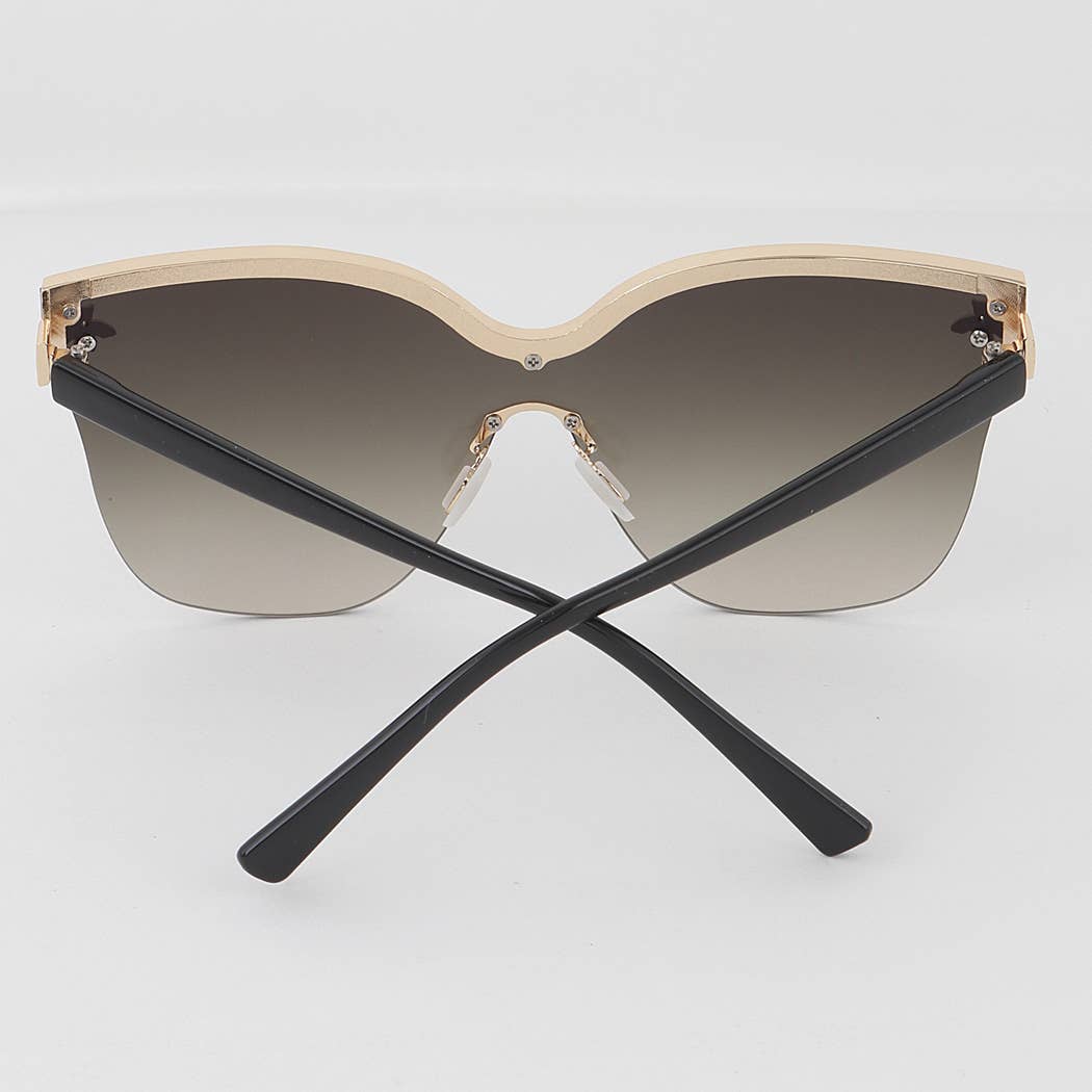 Bee Emblem Square Sunglasses