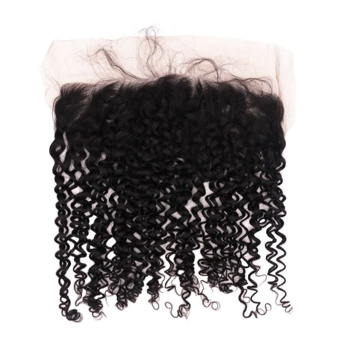 13x4 | Deep Curly Transparent Lace Frontal | Steam Curled