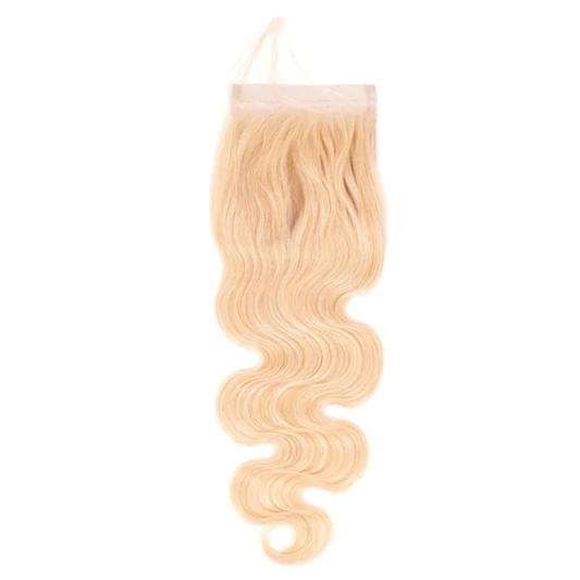 4x4 Blonde Body Wave Closure | Steam Curled